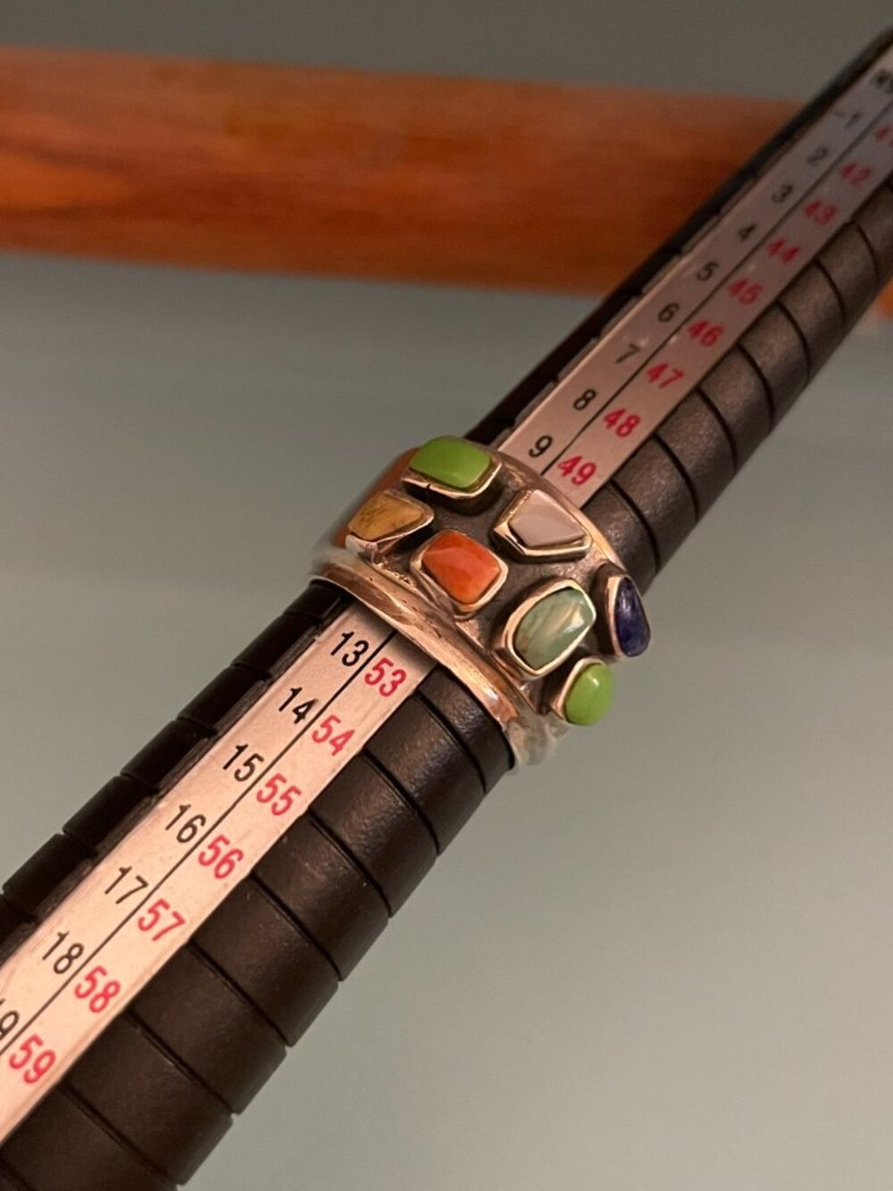 NEW Sterling Silver Ring Size 6 Multi Stone Wide Hippie Boho Anthropologie $148 - Picture 2 of 10